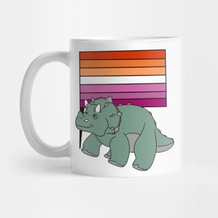 Dinosaur lesbian flag Mug